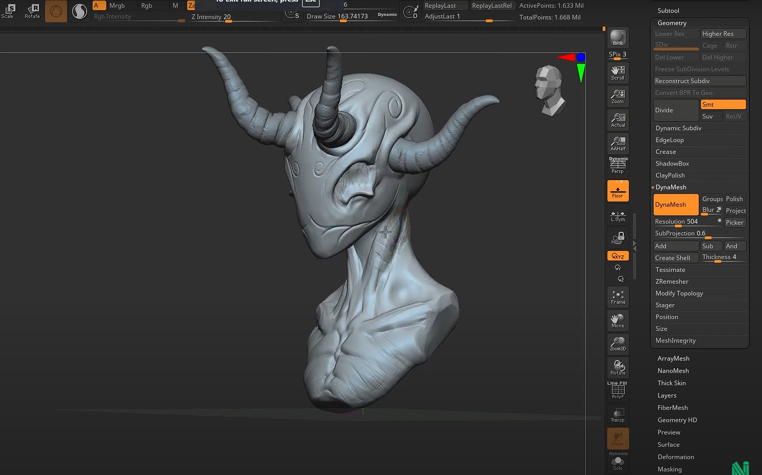 Demon Creature Bust