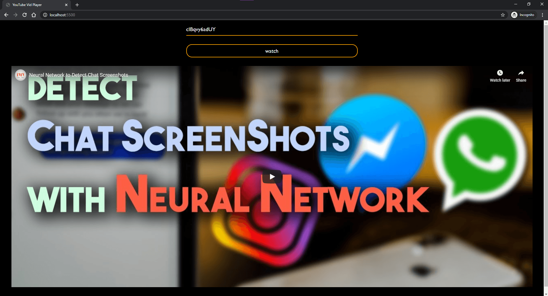 Look of the app